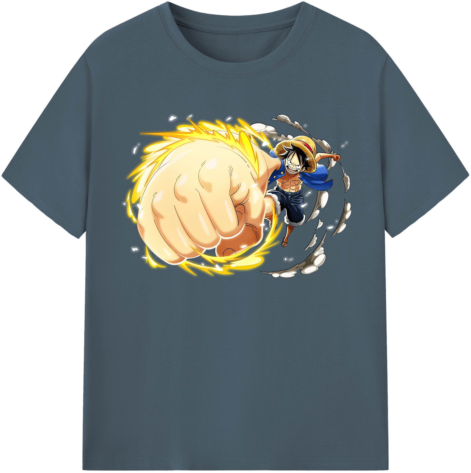 ワンピース モンキー・D・ルフィ ONE PIECE Monkey D. Luffy 綿100％半袖Tシャツ（フロントプリント）